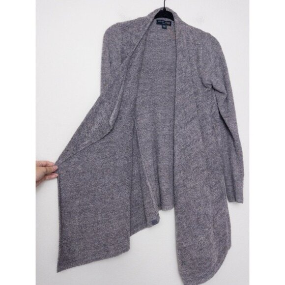 Barefoot Dreams CozyChic Lite Girls Calypso Wrap Sweater 8/10 Heathered Grey - Picture 5 of 9